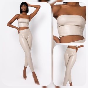 BRAND NEW/ Vegan Leather 2 piece Ensemble